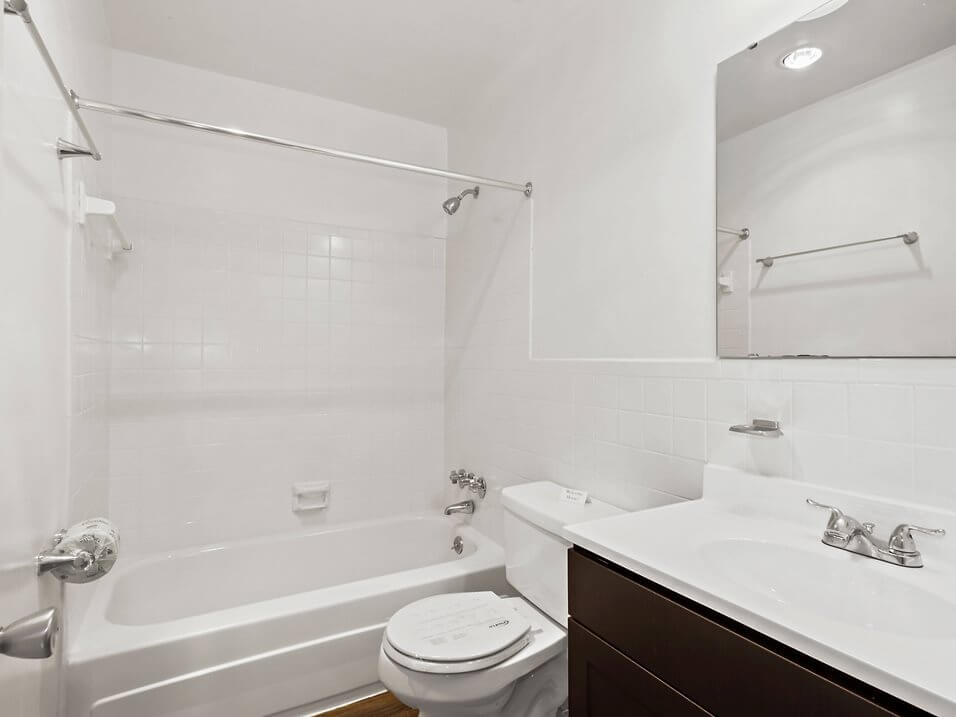 bathroom with white walls