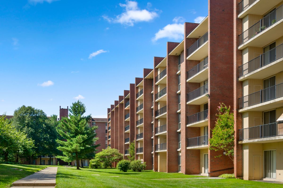 ground view of building exterior and walking path